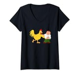 Family Guy Peter & Chicken Fighting V-Neck T-Shirt