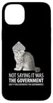 iPhone 14 Plus Conspiracy Cat in Tin Foil Hat Government Case