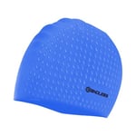 Endless EL1021 Comfortable Silicon Swimming Cap with Bubble Design | Blue | Material : Silicon | Elastic Waterproof Swimming Cap for Long and Short Hair with Thicker Edge | for Adults, Women and Men