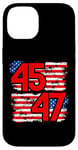 Coque pour iPhone 14 45 47 Trump 2024, Trump President 45 47, 45 47 Chemise pour homme