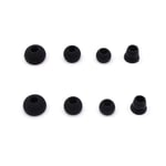 Aiivioll Adhiper 8pcs Replacement Earbuds Silicone Eartips Compatible with Wireless Powerbeats 2 Powerbeats3 Beats by dr dre Earphones (Black)
