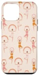 iPhone 12 mini Boho Yoga Women and Rainbows Pattern in Pastel Pink Orange Case