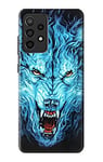 Blue Fire Grim Wolf Case Cover For Samsung Galaxy A52, Galaxy A52 5G