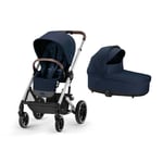 cybex GOLD Balios Silver Ocean Ocean Barnvagn S Lux Blue inklusive liggdel Spjälsäng S Lux Blue