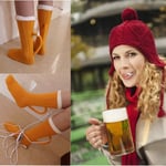 Heating 3D Beer Mug Socks Thick Winter Heated Socks  Women