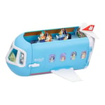 Set de Jeu modulable Avion 3 en 1 avec baraque à Frites Exclusive, L’Avion se transforme en hôtel et en Bateau, Plus de 25 Sons et répliques, 4 Figurines Exclusives de la Famille Bouvier