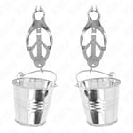 KINK - JAPANESE CLOVER NIPPLE CLAMPS WITH BUCKETS SILVER