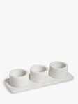 John Lewis Marble Dip Dishes, Set of 3, White