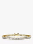 Jools by Jenny Brown Square Cut Cubic Zirconia Tennis Bracelet, Gold