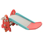 (Red)Kids Slide Plastic Toddler Slide Multifunctional For Indoor