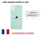 Vitre Arrière Compatible Iphone 12 Vert 6.1 Qualité Origine En Verre, Coque Cache Batterie Double Face Adhésif, Spatule