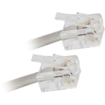 APM - Cordon adsl RJ11 Male vers Male Blanc 2m - Blanc