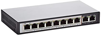 Link LKSPOE8G Switch réseau aux 8 Ports Gigabit Poe 96 W + 2 Ports Up Gigabit