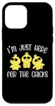 Coque pour iPhone 12 mini I'm Just Here for the Chicks - Adorable poussin de Pâques