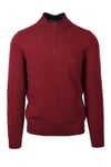 Hugo Boss Black Mens Marlo Half Zip Knitwear Dark Red - Size Large