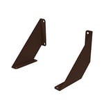 INOXLM Support d'étagère mural | Support d'étagère en fer | Étagère d'angle | Support d'étagère | 2 pièces (Large - 20 cm, Brown)