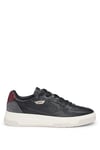 BOSS Mens Baltimore Tenn Layered-Upper Trainers in Mixed Leather Size Black