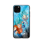 Cartoon Anime Dragon Ball Tempered Glass Phone Case for iPhone 6 6S 7 8 Plus X XR XS Max 11 12 Pro Max Mini Manga Cellphone Covers (10, iPhone 11 Pro)