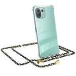 For Xiaomi Mi 11 Lite/5G/5G New Phone Case With Cord Chain Green Camouflage