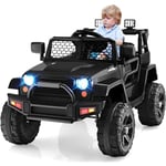 Goplus - Quad Électrique Enfant 12V 3-8 Ans avec Télécommande 2,4G-Charge 30KG-Klaxon Musique-Vitesse 2,5-4,5KM/H Noir