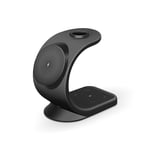 Wireless Magnetic Charging Station for iPhone, Apple Watch & AirPods - Black