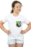 Marvin The Martian Face Faux Pocket Cotton T-Shirt