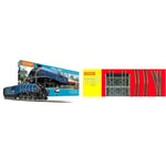 Hornby Train Set - R1282M Mallard Record Breaker Analogue OO Gauge Locomotives & Titles Hornby R8224 OO Gauge Track Extension Pack D - Extra Track Pieces for Model Railway Sets, Model Train Track