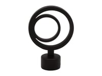 Domoletti Curtain Rod Finial Orbio D19 Mat Black