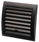 LIRAST Ø 100mm Anthracite Réglable Grille de Ventilation en Plastique - Grill D'aération avec Moustiquaire