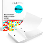 Papier Thermique A4 Pliable pour Imprimante Thermique M832,Compatible avec PhomemoM832 M834 Q302,Papier Thermique pour Impression en Continu,210x297mm,200 Feuilles