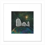 John Lewis Peanuts 'Snoopy On Top of The World' Framed Print, 23 x 23cm