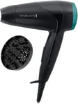 Remington Travel Hairdryer with folding handle - Comes with concentrator & diff