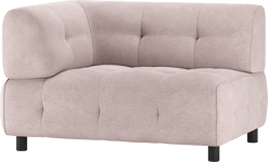 Louis Modulære sofa 1,5-sæder med arm venstre, chenille lyserød H73x90x122 cm