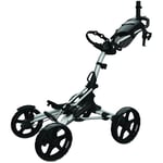 CLICGEAR 2024 MODEL 8.0 4-WHEEL GOLF PUSH TROLLEY +FREE ACCESSORY PACK / SILVER