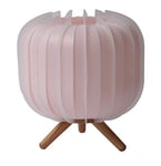 Lampe de chevet Klara, lampe décorative polypropilène, 40 W, rose, ø 21 x H 20 cm