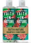 Faith In Nature Natural Aloe Vera Shampoo and Conditioner 400ml ( Pack of 2) 