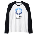 Cities Skylines II Game Logo City Builder Black Raglan Baseball Tee