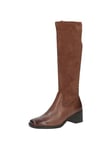 CAPRICE Bottes pour Femme 9-25503-43 Haute Jusqu'au Genou, Cognac Comb, 38.5 EU