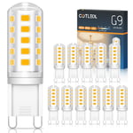 COTLEDL Ampoule LED G9 Blanc Chaud 3000K,5W,500LM,Équivalent 50W Halogène Lampe,Non Dimmable Sans Scintillement Ampoule G9 pour Le Salon, La Chambre à Coucher, La Cuisine, La Salle de Bain,Lot de 12