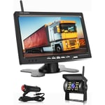 Ikodm - Caméra de Recul sans Fil + Kit Moniteur lcd 7' 12V - 24V Kit de système de Parking pour Caméra de Vision Nocturne Étanche pour