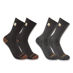 Carhartt Men's Midweight Logo Crew Sock 2 Pack, Assorted 1, X-Large