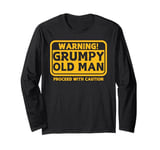 Funny Grumpy Old Man Design For Grandpa Men Elderly Old Man Long Sleeve T-Shirt