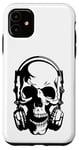 iPhone 11 Skull with Headphones Case