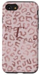 Coque pour iPhone SE (2020) / 7 / 8 Letter E Initial Leopard Rose Pink Cheetah Monogram