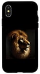 Coque pour iPhone X/XS Chemise lion africaine pour femmes, hommes, enfants, animaux sauvages, roi chat sauvage