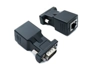 System-S Convertisseur Ethernet VGA sur IP 2 x VGA mâle vers LAN RJ45 Femelle Portée 20 m