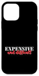 Coque pour iPhone 12 mini Graphique rouge coûteux et difficile (I'm a Delight) rouge