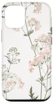 Coque pour iPhone 12/12 Pro Rose pastel Fleurs sauvages Fleurs sauvages Vintage Botanique