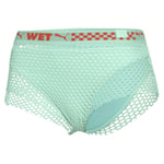 Puma x Rihanna Fenty Womens Mesh-Trimmed Bikini Bottoms Green 577224 02 A93A Textile - Size 6 UK