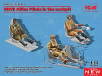 Icm 32112 - 1:32 Wwii Allies Pilots in the Cockpit (British, American, Soviet)